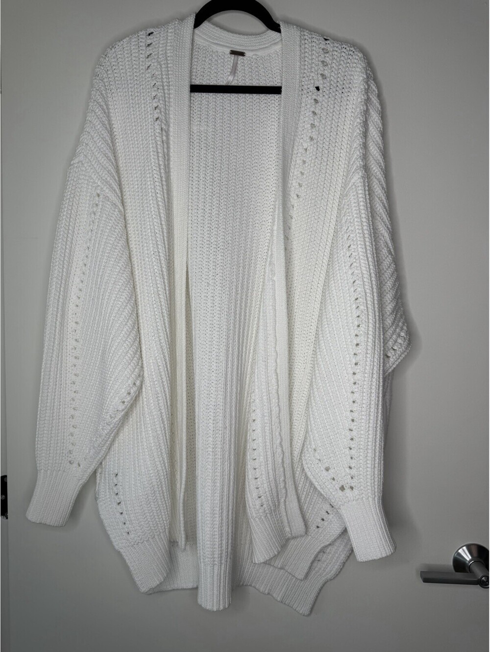 Free People Nightingale Cardi Cardigan Sweater Oversized Medium White